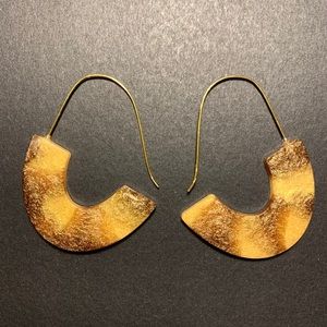 Acrylic Tortoise Hoop Drop Earrings